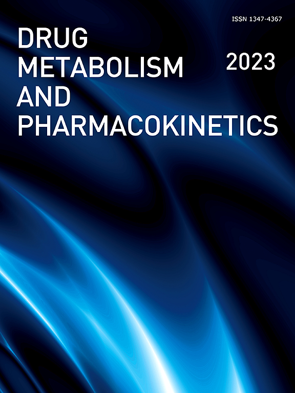 Go to journal home page - Drug Metabolism and Pharmacokinetics